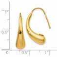 thumbnail image 2 of Primal Gold 14 Karat Yellow Gold Puffed Teardrop Shepherd Hook Earrings, 2 of 4