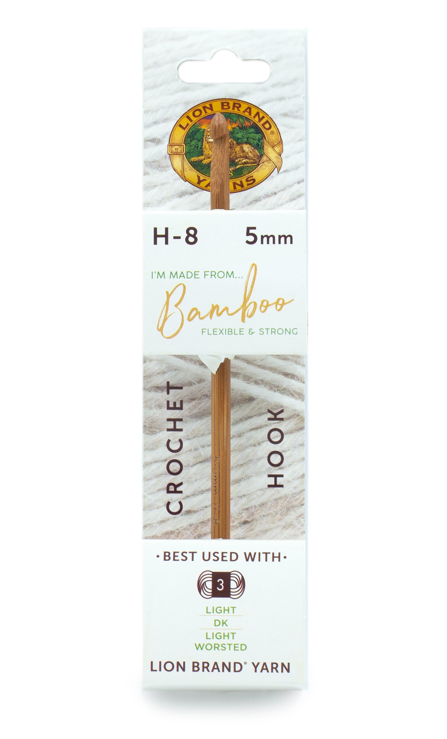 (5 pack) Lion Brand Yarn Bamboo Crochet Hook Size H-8 1 Set