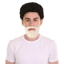 HPO Adult Men's Synthetic Hair White Beard Cosplay Facial Hair Multiple Color Options