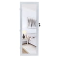thumbnail image 6 of Hassch Lockable Jewelry Armoire Cabinet with Mirror, Wall Mounted Jewelry Cabinet with 8 Blue LED Lights & 2 Drawers, White, 6 of 7