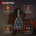 thumbnail image 4 of CCIYU 1PC Uncut 6 Buttons Keyless Entry Remote Fob Replacement for 2004 2005 2006 2007 for Dodge for Caravan for Grand for Caravan for Chrysler Town & Country (M3N5WY72XX), 4 of 7
