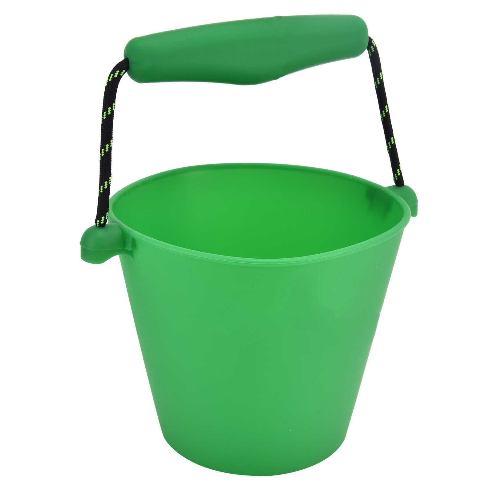 Kid's Bucket, Silicone Beach Buckets For Garden Green