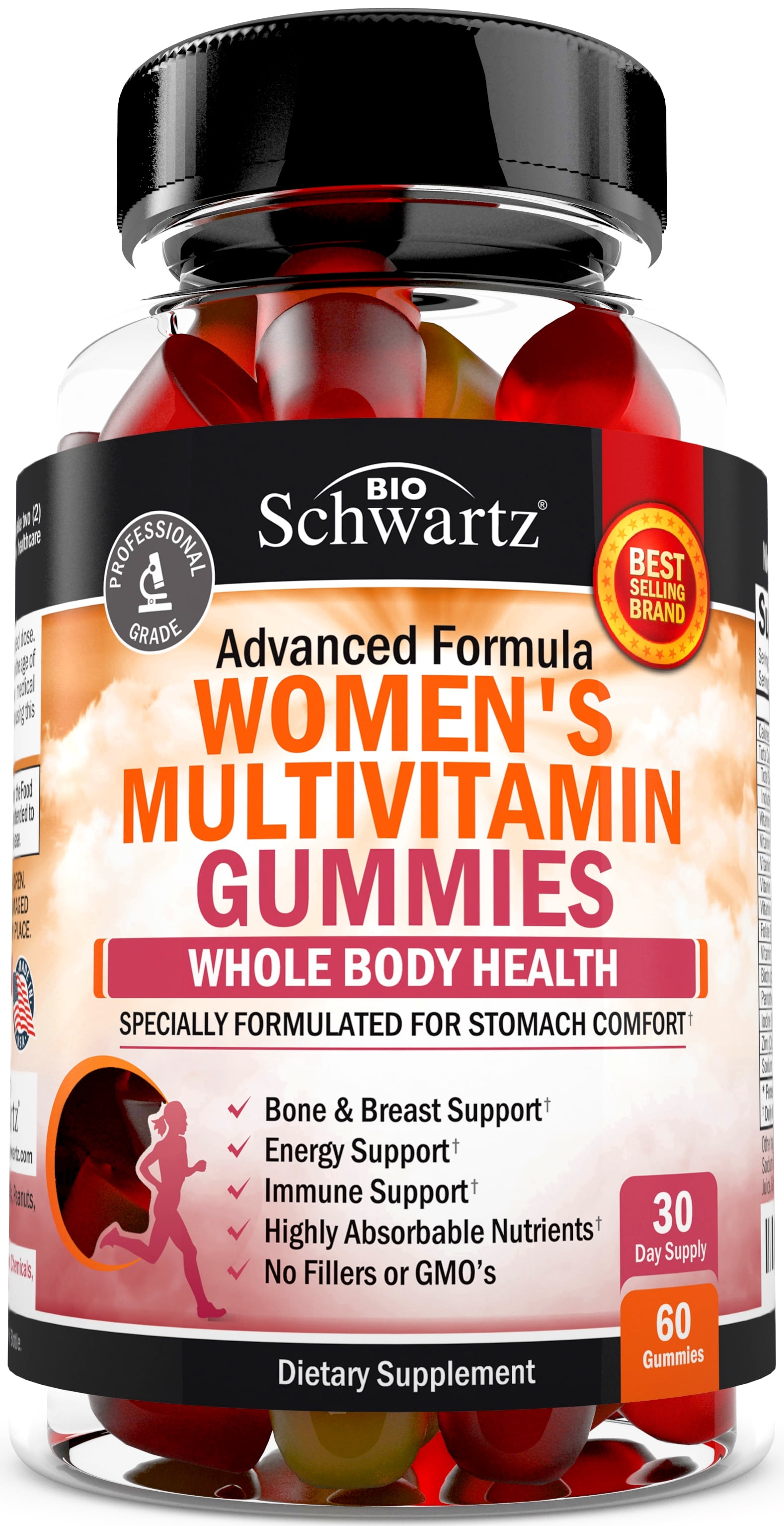 Women's Multivitamin Gummies With A, C, B6, B12, D & E Vitamins For