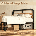 thumbnail image 6 of Apextella 14 in California King Metal Platform Bed Frame with Natural Wood Headboard, No Box Spring Needed, Underbed Storage, 6 of 8