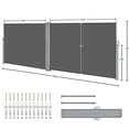 thumbnail image 2 of Topeakmart 19.7'L x 5.2'H Side Awning Double Retractable Screen for Patio Garden, Dark Gray, 2 of 8