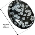 thumbnail image 2 of Snowflake Obsidian Crystal Thumb Worry Crystal Pocket Stones, 2 of 5