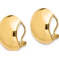 thumbnail image 3 of 14K Yellow Gold Polished Omega Back Earrings (17.46 X 11.94) Made In Turkey tf1523, 3 of 6