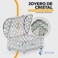 thumbnail image 4 of Joyero Organizador de Cristal para Mujer con Diamantes y Fondo de Espejo Alajero Caja para Joyeria, Collares, Anillos y Pulseras, 4 of 9