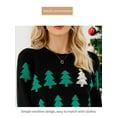 thumbnail image 6 of Women'S Ugly Funny Christmas Sweaters Long Sleeve Knit Pullover Sweater Cute Reindeer Tree Snowflake Sweater Black S, 6 of 8