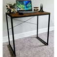 thumbnail image 5 of eHemco Multifunction Rectangular Home Office Writing Study Desk with Coffee Top and Black Legs, 5 of 5