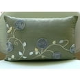 thumbnail image 4 of Silver Lumbar Pillow Cover, 12x26 inch (30x65 cm) Lumbar Pillow Cover, Ribbon Rose Lumbar Pillow Cover, Silk Lumbar Pillow Cover, Floral Modern Lumbar - Silver Rose Garden, 4 of 4