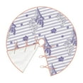 thumbnail image 3 of Kll Stripes And Sprigs Of Lavender Christmas Tree Skirt 30",Party Decorations Farmhouse For Christmas Decorations Holiday Party, 3 of 8