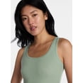 thumbnail image 4 of No Boundaries Cotton Stretch Ribbed Tank Top, Women's XS-XXXL, 4 of 5