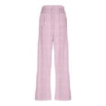 thumbnail image 5 of ylioge Womens Pajama Pants with Pockets and Drawstring Elastic Waist Casual Stripe Printed Breathable Straight Leg Loungewear Pajamas Bottoms Pant, 5 of 8