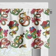 thumbnail image 3 of Ambesonne Dragon Valance Pack of 2, Flowers and Snakes Ornaments, 54"X12", Multicolor, 3 of 5