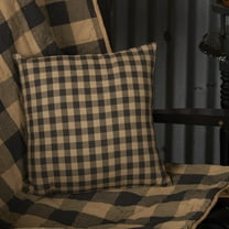 VHC Brands, Black Check, Cotton, 12x12, Pillow, Fabric, Black