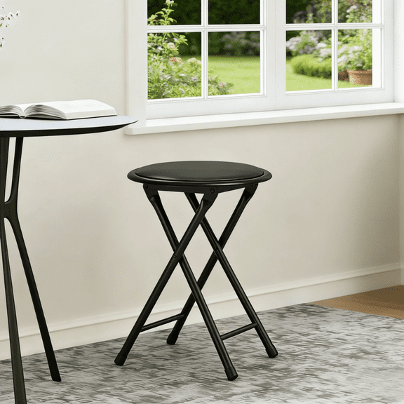 BAYUELSWU Folding Stool with Padded Cushion, Durable Folding Chair for Home, Office (1 Pack)
