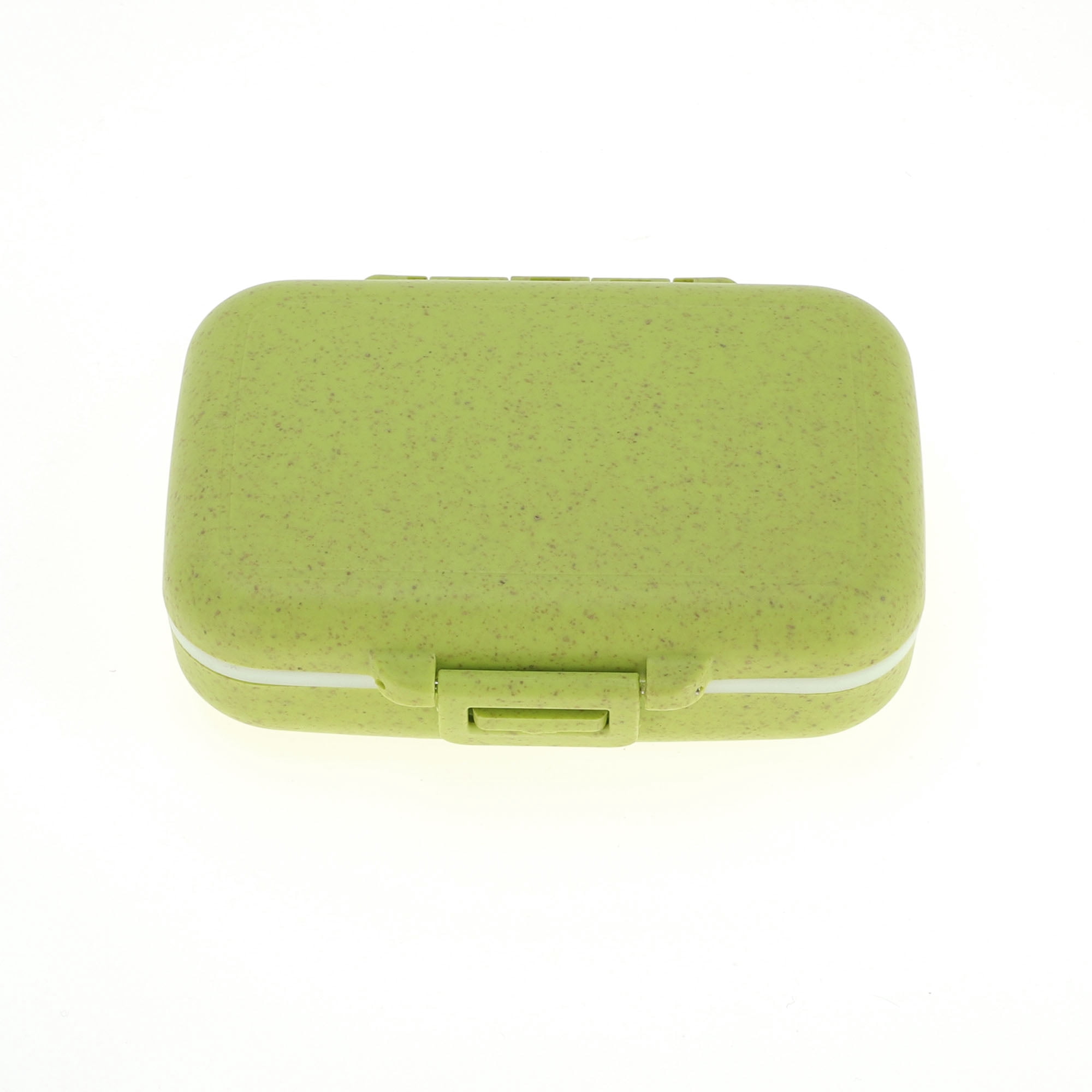 Unique Bargains 6 Grids Single Layer Pill Box for Travel 1 Pc Green