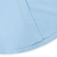 thumbnail image 5 of vigerkar Fitted Button Down Shirts for Women Long Sleeve Summer Shirt Casual Beach Work Collared Cotton Linen Tops Blue, XXL, 5 of 9