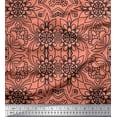 thumbnail image 1 of Soimoi Cotton Duck Fabric Floral & Moroccan Damask Ethnic Print Sewing Fabric Yard 42 Inch Wide, 1 of 1
