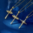 thumbnail image 5 of Leander 925 Sterling Silver Moissanite Cross Necklace for Women, Figure-8 Design, with a Stylish and Simple Clavicle Chain Pendant, 5 of 6