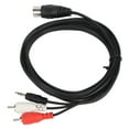 thumbnail image 1 of DIN 8 Pin To 3.5mm 2  Cable, 5.9ft Portable Male To Male Tight Connection Plug And Play Big DIN Sound Adapter Cord  For  For Subwoofer, 1 of 8