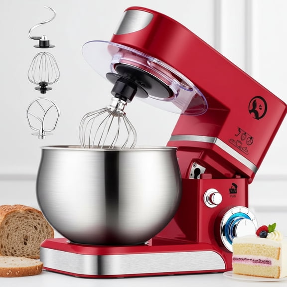 JOVELL Electric Stand Mixer 6.5 QT, 6 Speed Tilt-Head Kitchen Mixer with Dough Hook, Whisk & Beater, Food Mixer for Baking, Cooking & Dough Making