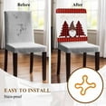 thumbnail image 4 of Winter Merry Christmas Chair Covers Set of 4 Christmas Tree Gnome Plaid Chair Back Covers Stretch Removable Washable Slipcovers Protector for Dining Room Kitchen Party Decor, 4 of 9