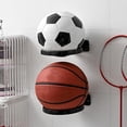 thumbnail image 2 of Soporte de Pared para Exhibición de Balones de Fútbol, Soporte de Pared para Almacenamiento Abierto, Estante para Colgar Bolas (Negro), 2 of 4