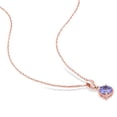 thumbnail image 4 of Everly Women's 1/2ct TGW Tanzanite and Diamond Accent 10k Rose Gold Solitaire Pendant with Chain, 4 of 10