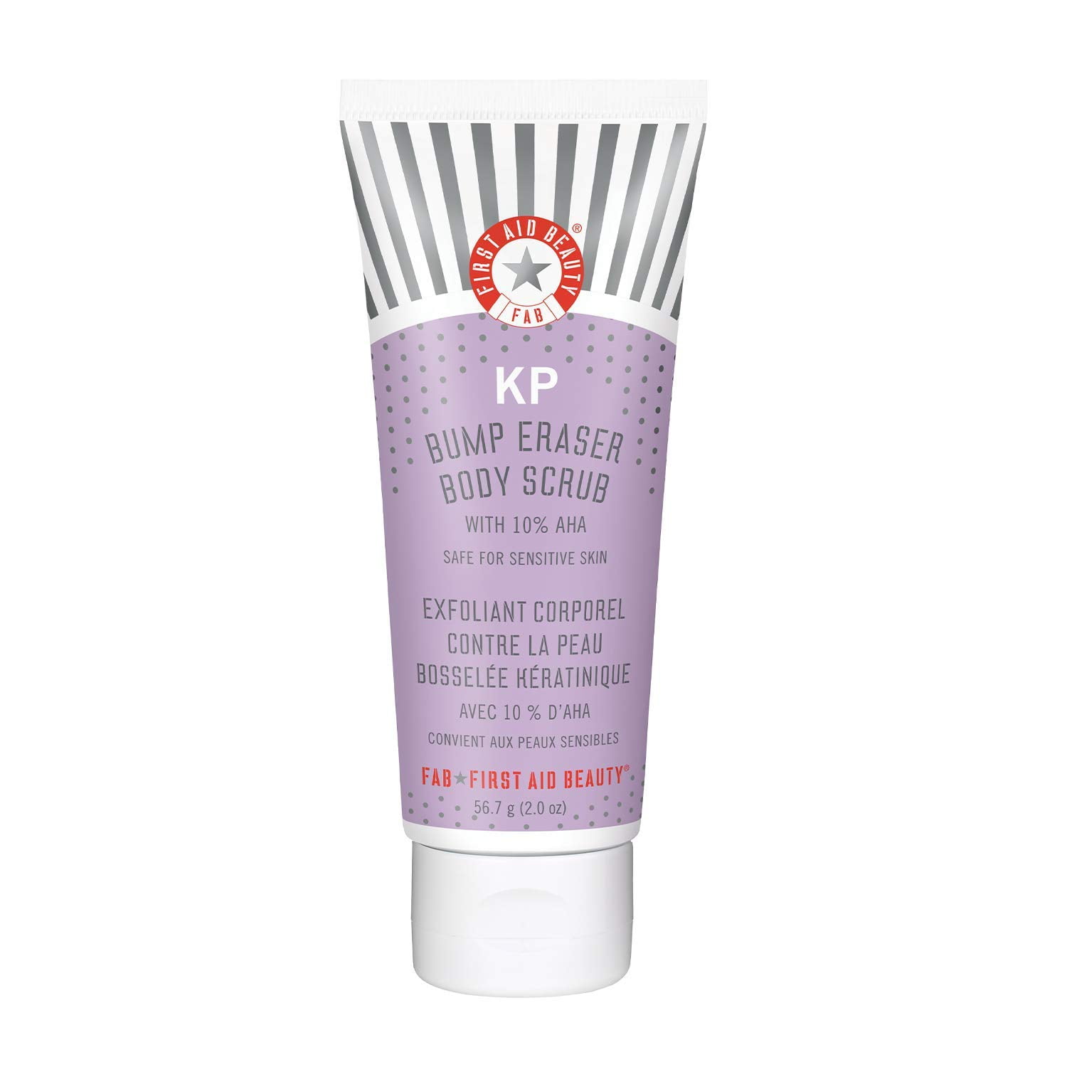 First Aid Beauty KP Bump Eraser Body Scrub Exfoliant for Keratosis Pilaris with 10 AHA 2 oz