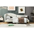 thumbnail image 6 of Modern Beige Twin Daybed With - Strong, Stylish, Versatile Armrest, Linen ,, 6 of 7
