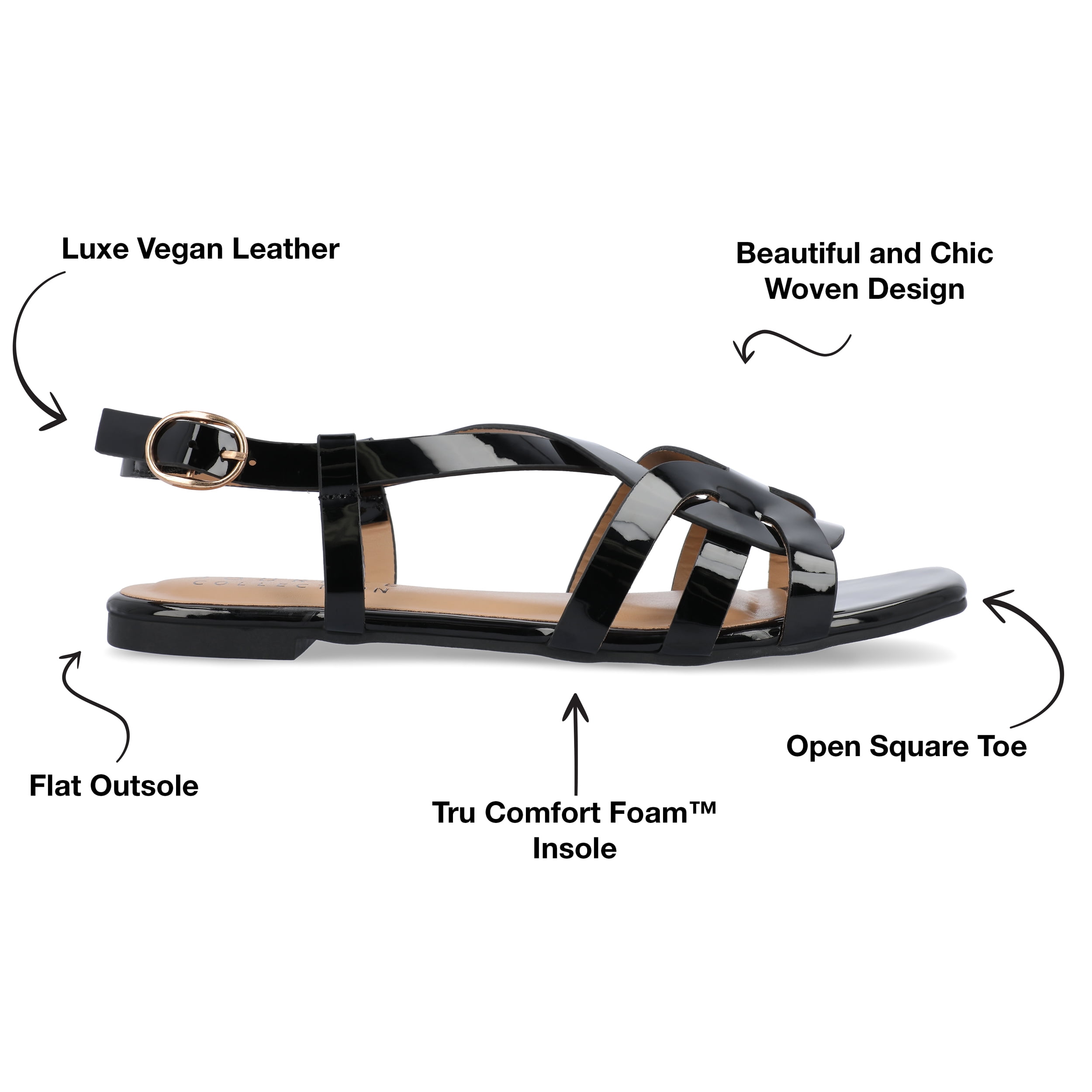 Journee Collection Womens ALORRA Cushioned Footbed Open Toe Flatform Sandals