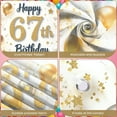 thumbnail image 3 of Glittery Design Happy 67th Birthday Banner Gold Number 67th Birthday Display Colorful Balloons Polka Dot Pattern Birthday Backdrop for 67th Birthday Party Indoor Decoration Photo Shoot, 3 of 8