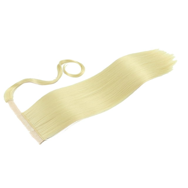 FSTDelivery Perruques en Dentelle Vague Profonde Cheveux Humains, Perruque Queue de Cheval Mode Europe et États-Unis Perruque Queue de Cheval à Enfiler Femme Cheveux Longs Lisses, Perruques Cheveux Humains pour Femmes Noires Blanches et Âgées