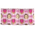 thumbnail image 6 of Ryvnso Hedgehog and Love Curtains Sets Short Curtain Rod Pocket Half Window Cafe Farmhouse Tier 2 Panels 57"W x 24"L, 6 of 7