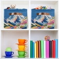 thumbnail image 6 of Yayeee Canvas Storage Basket with Handles for Shelves Fabric Bins Closet Organizer, Abstract Snow Mountain, 6 of 8