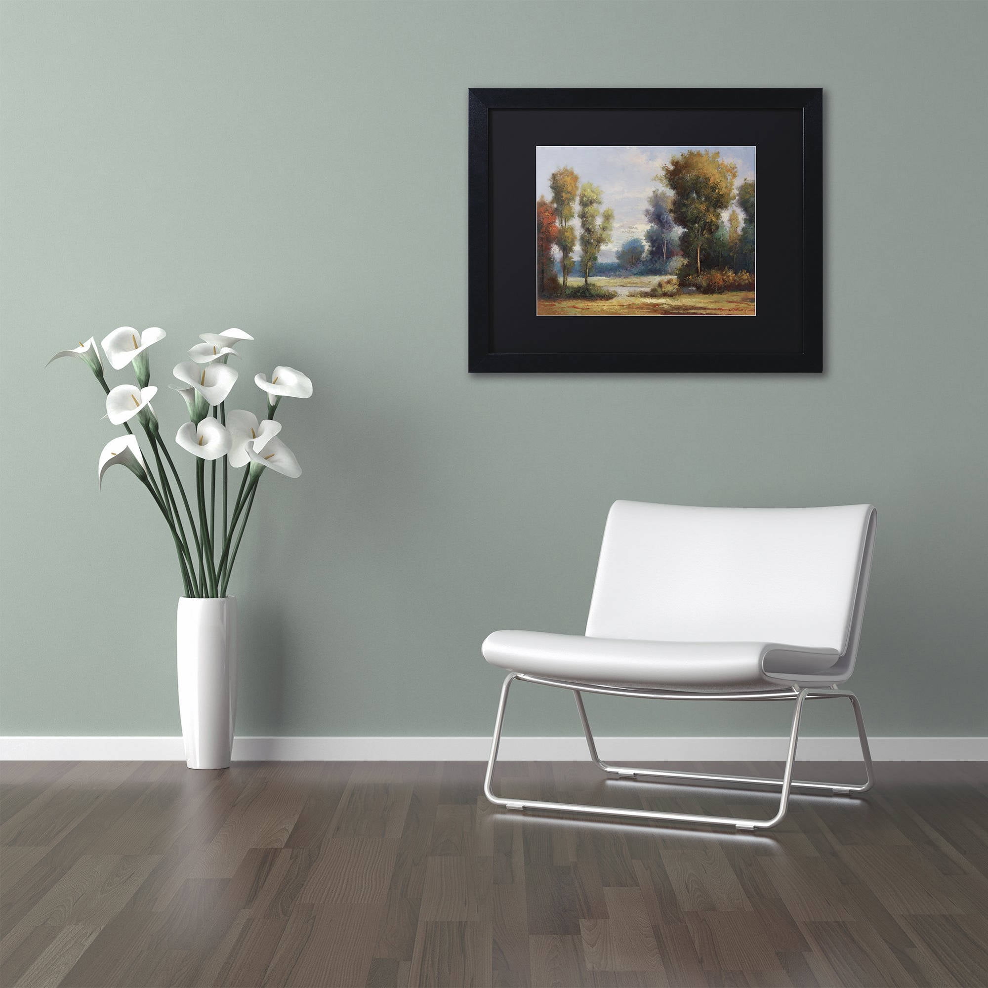 Trademark Fine Art "Memory Lane" Canvas Art by Daniel Moises, Black Matte, Black Frame