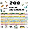 thumbnail image 3 of 200 Pieces Assorted Colorful Pencils Eraser Tops Pencils Cute School Pencil Set for Office School Children, Cow and Sunflower Patterns Pencil Assortment for Kids, 3 of 7