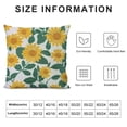 thumbnail image 6 of JRXY Throw Pillow Covers Pack of 2 Yellow Flower with Green Leaves Decorative Pillowcases Farmhouse Pillow Cushion Cases Boho Home Decor Square Floral Pillow Case White, 6 of 6