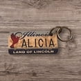 thumbnail image 3 of ALICIA Name Keychain License Plate Illinois Land of Lincoln Great Holiday Gift, 3 of 3