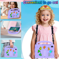 thumbnail image 5 of Case for Samsung Galaxy Tab S10 Lite/ S10 FE/ S9 FE 5G 10.9"/ Tab S9 11 Inch Letter Pattern Portable Kids Shockproof Cover with S Pen Holder and Shoulder Strap, 5 of 9