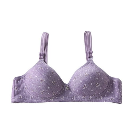 Clearance!Uooqdmx Bras for Women Push Up Bra Front Closure Sports Bras Beauty Back Full Coverage Comfor Easy Close Bra Front Buckle Corset Comfortable Bras for Women Purple S