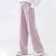thumbnail image 4 of Odeerbi 4-14 Años Niñas Pantalones de Algodón Entrenamiento Deportes Pantalones de Pierna Ancha Parte Inferior de La Pierna Recta Joggers Casuales, 4 of 7
