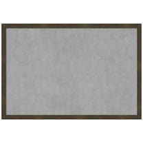 Amanti Art Woodgrain Stripe Chocolate Framed Magnetic Board 38 x 26 in.