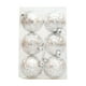 thumbnail image 2 of Seyotauo 6 Pcs Christmas Ball Ornaments 2.36 inch Glittering Shatterproof Plastic Xmas Balls Baubles Set with Stuffed Delicate Decoration with 5 Styles Hanging Bulbs Pendants for Holiday Party Decor, 2 of 6