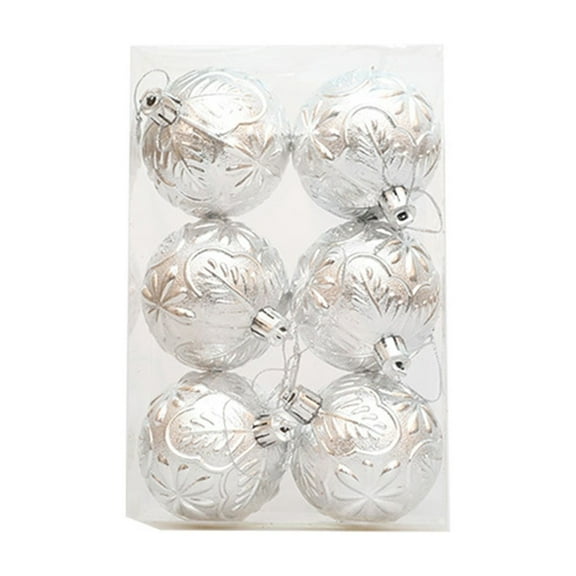 RBCKVXZ Vintage Christmas Balls Ornaments, 2.36"/60mm 6 PCS Christmas Tree Balls Pandent Shatterproof Christmas Decorations for Xmas Tree Holiday Party Wreath Home Decor