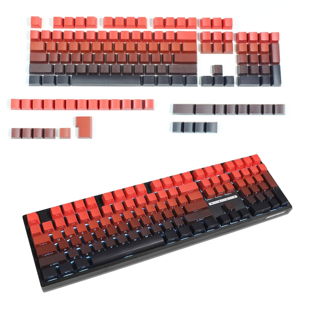 Double Color Gradients Translucent OEM Profile Keycaps Set for Enhances LED Lighting and Stylish Keyboards Appearance