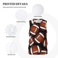 thumbnail image 6 of Easygdp Brown Football On Black Men's Mesh Basketball Jersey Quick Drying Sleeveless Shirts Fitted Muscle Tank Tops Sport Round Neck T-Shirt - Medium, 6 of 9