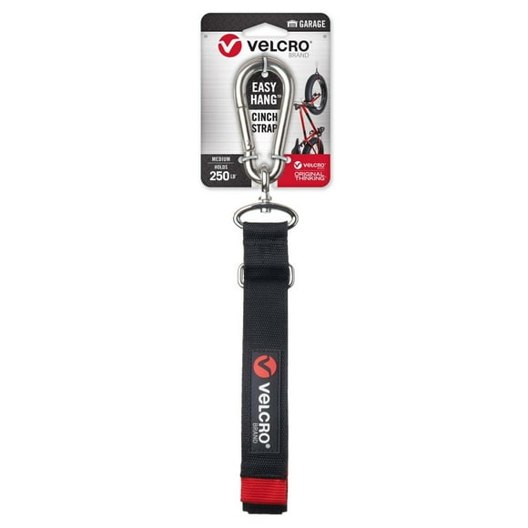 VELCRO BRAND Easy Hang Cinch Medium 24in x 11/4in strap. black. 6/24<br>24in x 11/4in strap. black. 6/24, Heavy items are easy with VELCRO® Cinch straps.